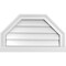 Ekena Millwork Octagonal Top Surface Mount PVC Gable Vent w/ 2"W x 2"P Brickmould Sill Frame, 24"W x 14"H GVPOT24X1403SN - alternate 1